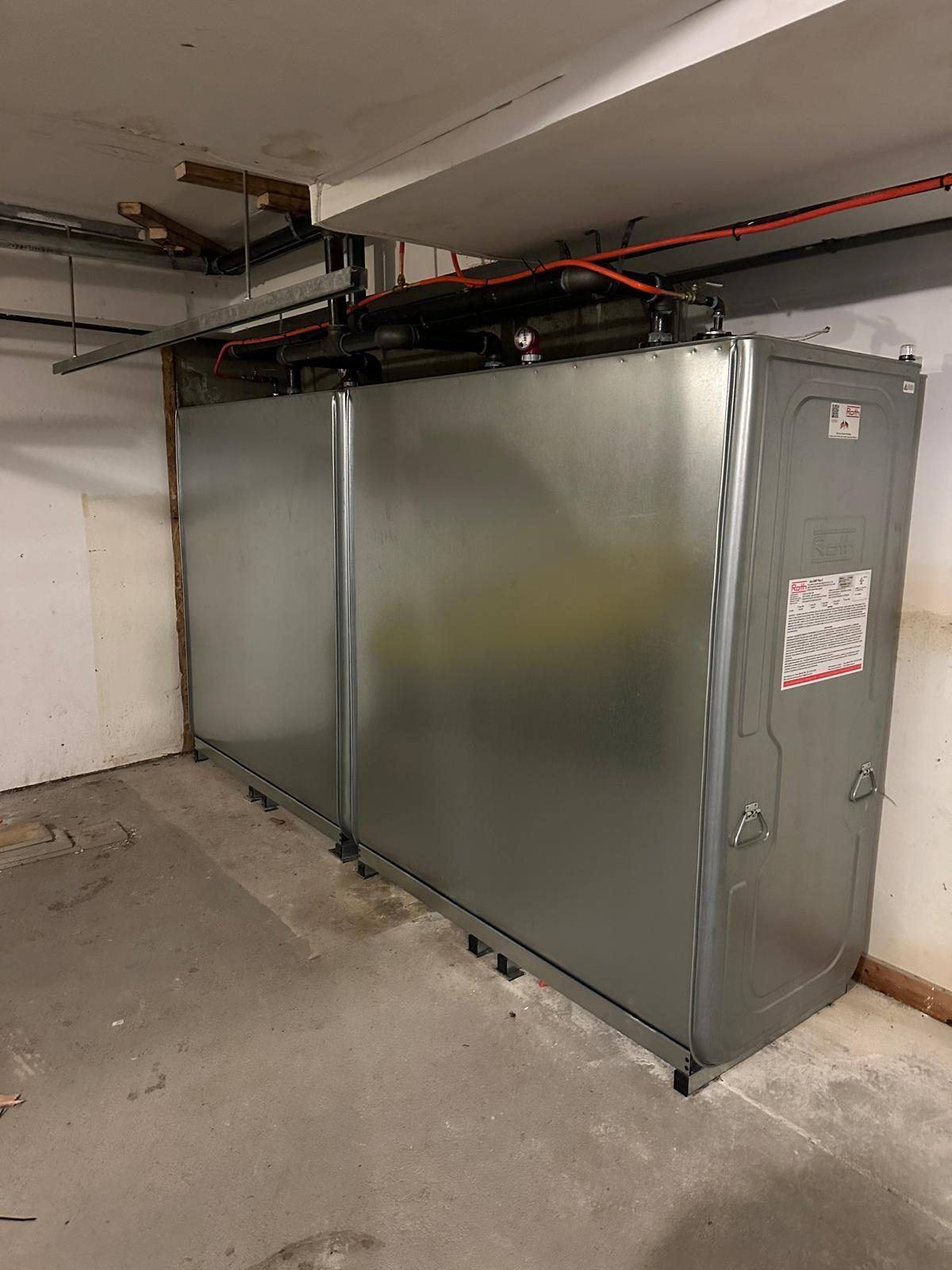 New Roth double-wall oil tank installation in Long Island home